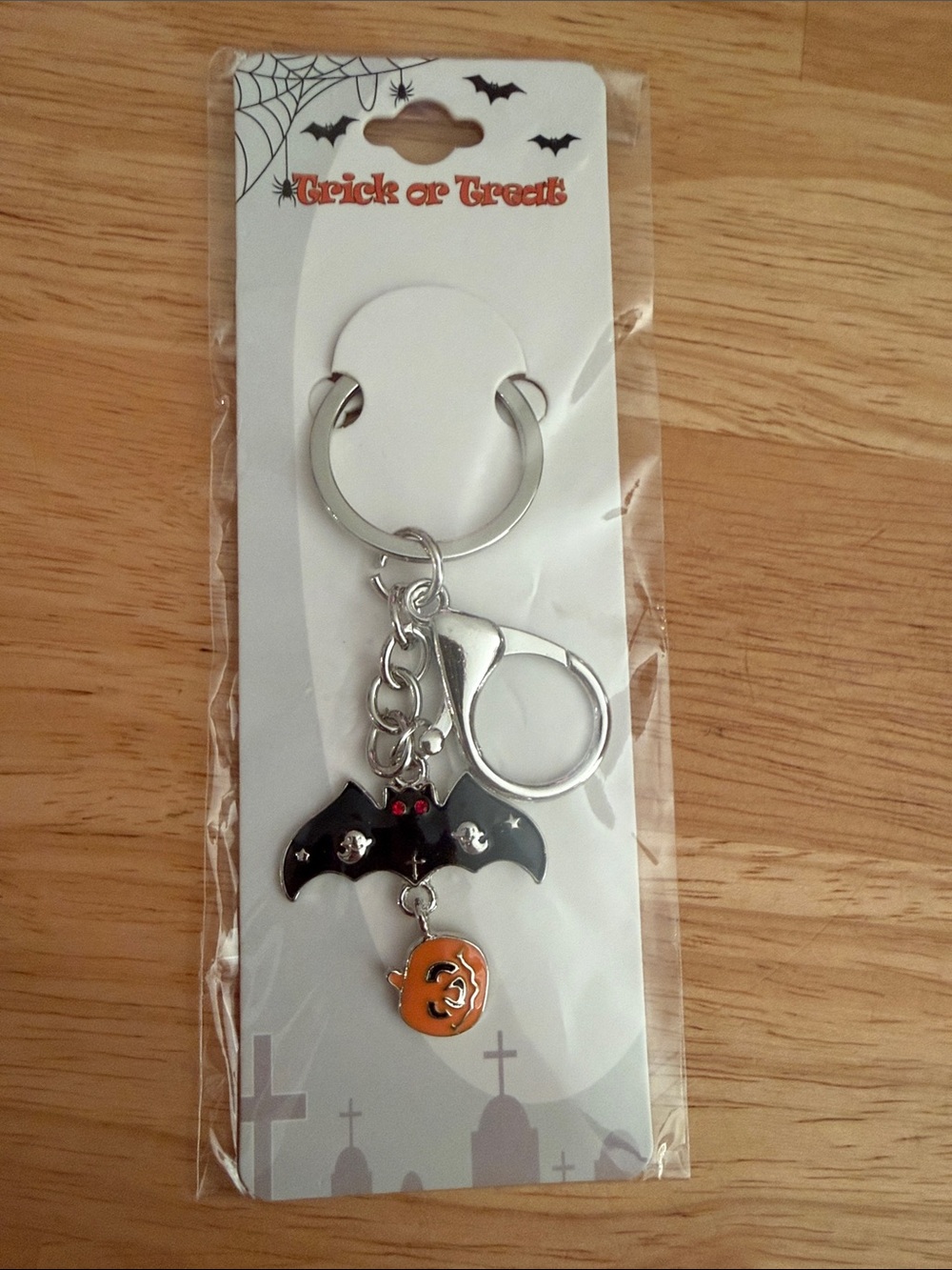 Halloween Bat/Pumpkin keychain/bag charm